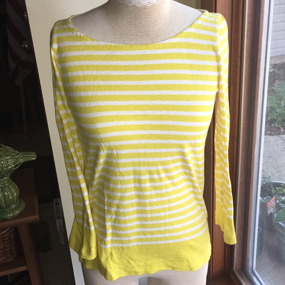 J Crew striped 3/4 sleeve top
